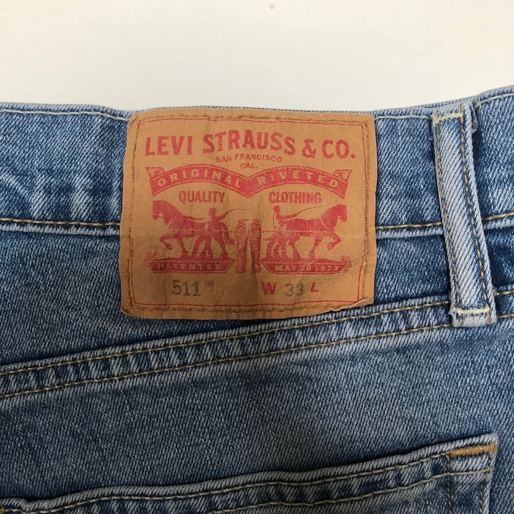 Levi's Men's Faded Blue Denim Cut-Off Shorts